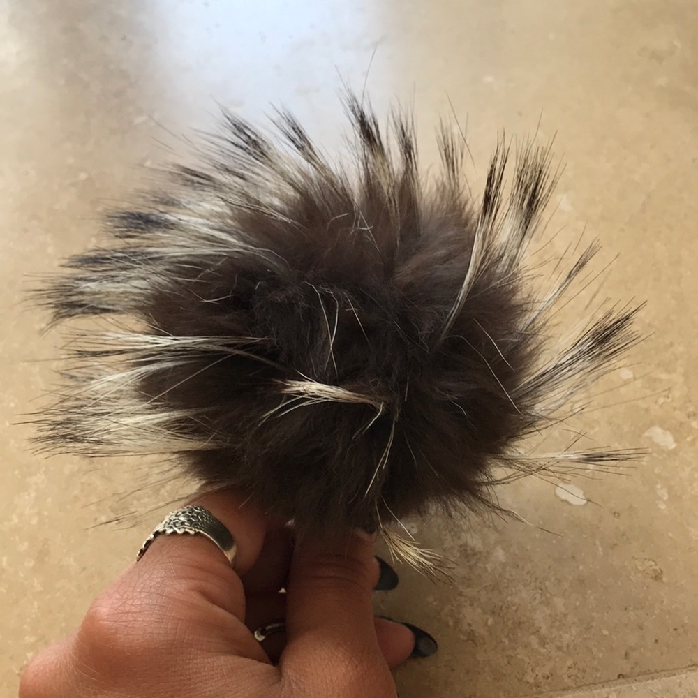 Michael Kors pompom keychain